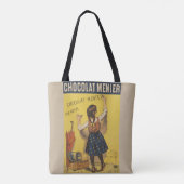 Tote Bag Chocolat Menier Petite fille Mur écriture (Dos)