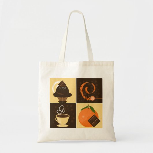 Tote Bag Chocolat orange Fourre-tout (Devant)