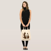 Tote Bag Chocolat Panda morte (Devant (modèle))