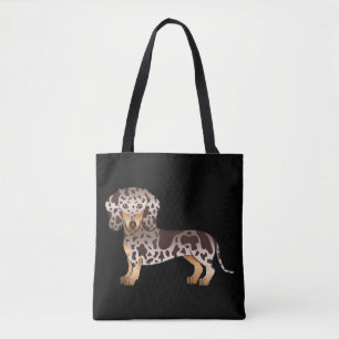 Tote Bag Chocolat & Tan Dapper Cheveux Courte Chien Dachshu