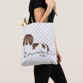 Tote Bag Chocolat & Tan Piebald Cheveux longs Dachshund & P (De près)