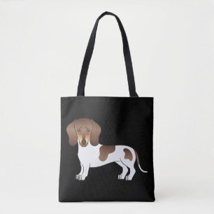 Tote Bag Chocolat & Tan Pied Cheveux Courte Dachshund - Noi