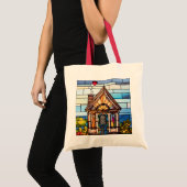 Tote Bag Choeur de la Terre - Petit Vitrail de la Maison - (Devant (produit))