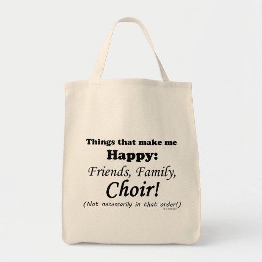 Tote Bag Choir Me Rend Heureux (Devant)