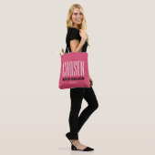 Tote Bag CHOISI JAMAIS FORSAKEN Inspirational Christian PIN (Sur le modèle)