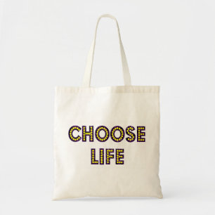 Tote Bag Choisir des lettres de néon de vie