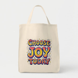 Tote Bag "Choisissez Joy Today" Shopping Fourre-tout