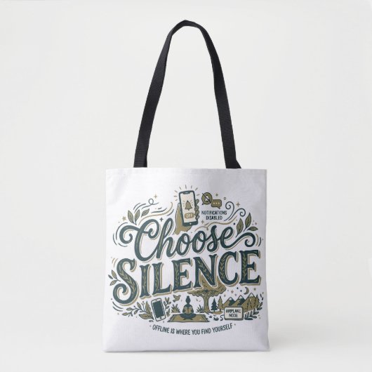 Tote Bag Choisissez le Silence (Devant)