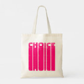 Tote Bag Choix rose chaud typographie graphique cool modern (Dos)