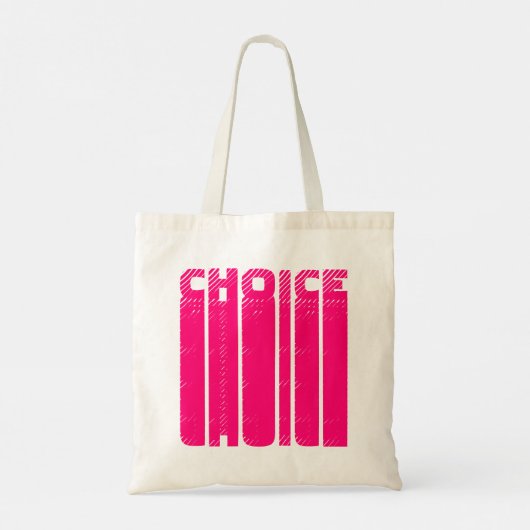 Tote Bag Choix rose chaud typographie graphique cool modern (Dos)