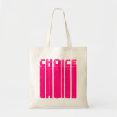 Tote Bag Choix rose chaud typographie graphique cool modern (Devant)