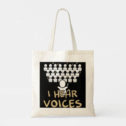 Tote Bag Chorale Enseignant J'Entends Voices Funny Choriste (Dos)