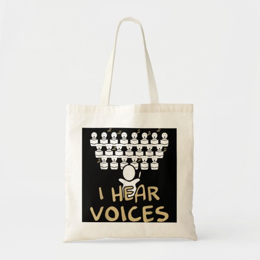 Tote Bag Chorale Enseignant J'Entends Voices Funny Choriste (Devant)