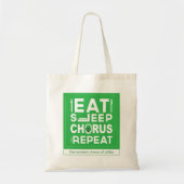 Tote Bag Chorus Dormir vert Répéter le bloc (Devant)