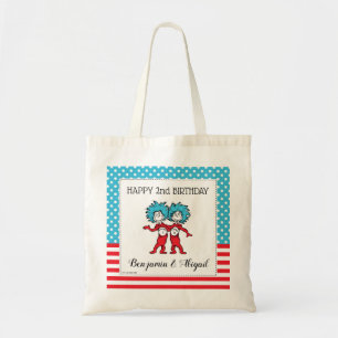 Tote Bag Chose Une Chose Deux Anniversaire de Jumeaux