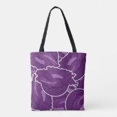 Tote Bag Chou pourpre funky (Dos)