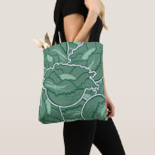 Tote Bag Chou vert funky (De près)