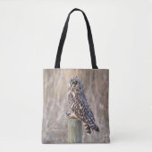 Tote Bag Chouette à courte portée avec trou (Devant)