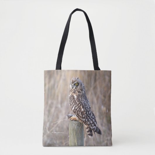Tote Bag Chouette à courte portée avec trou (Devant)
