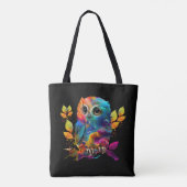 TOTE BAG CHOUETTE ABSTRAIT COLORÉ (Dos)