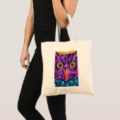 Tote Bag Chouette abstraite (Devant (produit))