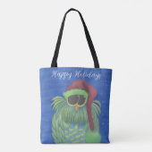 Tote Bag Chouette adorable avec chapeau de Santa (Dos)