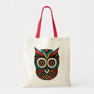 Tote Bag Chouette aztèque colorée
