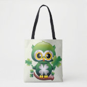 Tote Bag Chouette bébé St Patrick de dessin animé mignon (Devant)