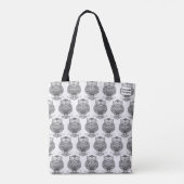 Tote Bag Chouette (blanc motif) - Fourre-tout (Dos)