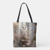 Tote Bag Chouette blanche lunaire Cadre naturel harmonieux (Dos)