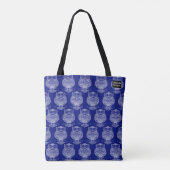 Tote Bag Chouette (bleu foncé motif) - Fourre-tout (Dos)