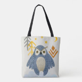 Tote Bag Chouette bleue dans la forêt (Dos)