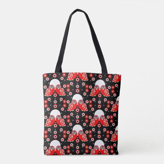 Tote Bag Chouette d'art populaire (Dos)