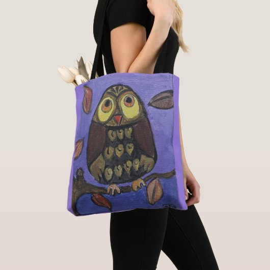 Tote Bag Chouette d'art populaire (De près)