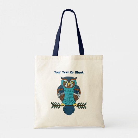 Tote Bag Chouette d'art populaire nordique (Dos)