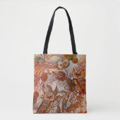 Tote Bag Chouette d'automne chute vintage (Devant)