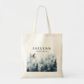 Tote Bag Chouette de la forêt d'aquarelles (Devant)