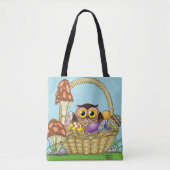Tote Bag Chouette de Pâques mignonne (Devant)