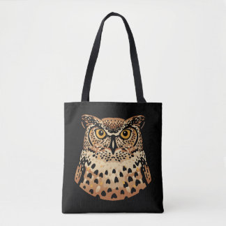 Tote Bag Chouette d'or pour Halloween, Thanksgiving, Automn