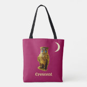 Tote Bag Chouette dorée & Croissant de Lune (Dos)
