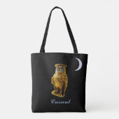 Tote Bag Chouette dorée & Croissant de Lune (Dos)