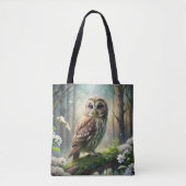 Tote Bag Chouette en forêt (Devant)