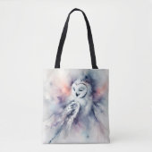 Tote Bag Chouette enchaînée en aquarelle (Devant)