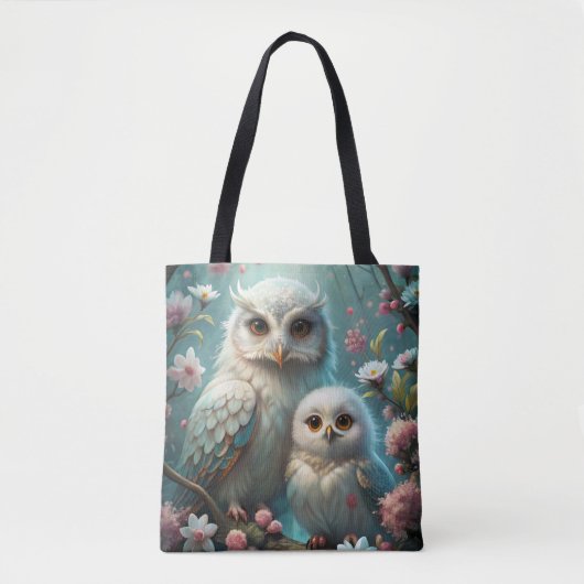 Tote Bag Chouette et bébé (Devant)