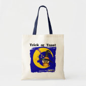 Tote Bag Chouette et lune Halloween Trick ou Treat (Devant)