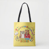 Tote Bag Chouette et Ours Mignons pour Enseignants (Devant)