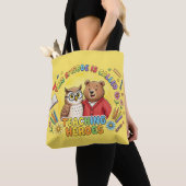 Tote Bag Chouette et Ours Mignons pour Enseignants (De près)