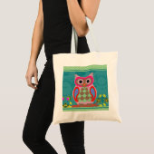 Tote Bag Chouette et points d'art folklorique (Devant (produit))