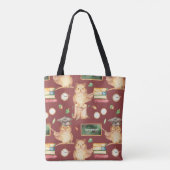 Tote Bag Chouette intelligente mignonne avec Chalkboard Nom (Dos)