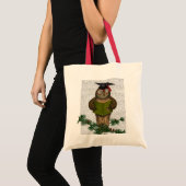 Tote Bag Chouette Lecture Sur Branche (Devant (produit))